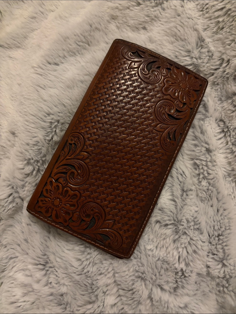 Nocona Tooled Leather Long Wallet